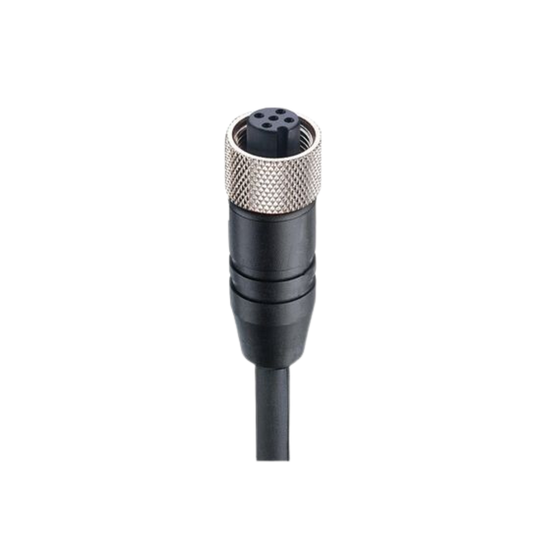 M12 A-coded Female PUR Black CANopenDeviceNet